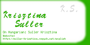 krisztina suller business card